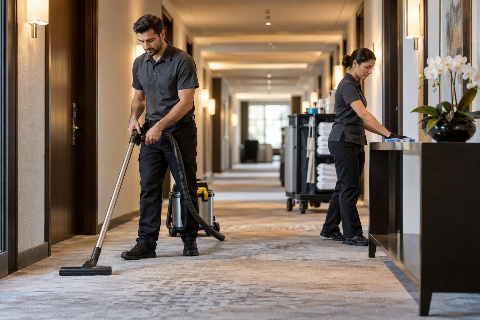 AI-generated scene illustrating Housekeeping Service